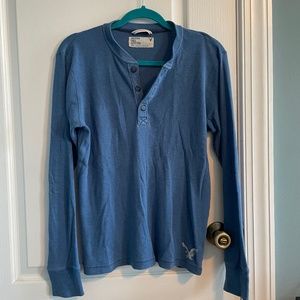 American Eagle Blue Henley